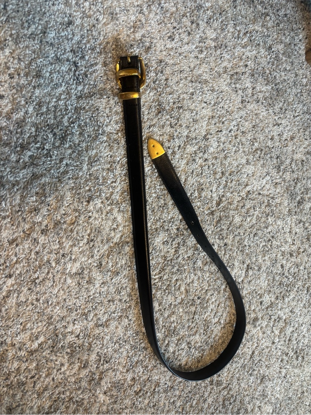 Legendary Aritzia Black Leather Belt with brass Sz. Large